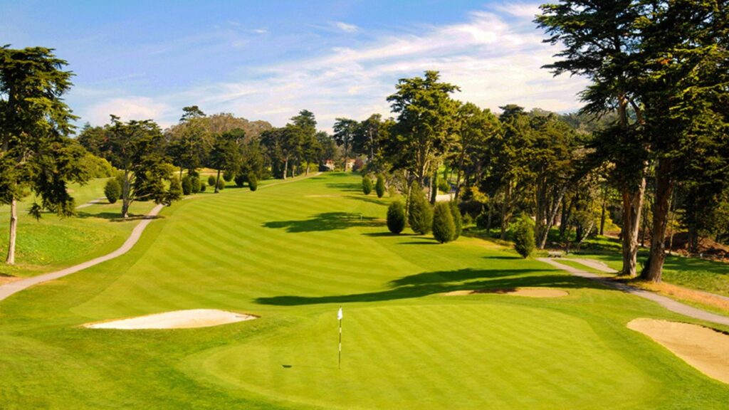 Fairway and green at the Presidio Golf Course
